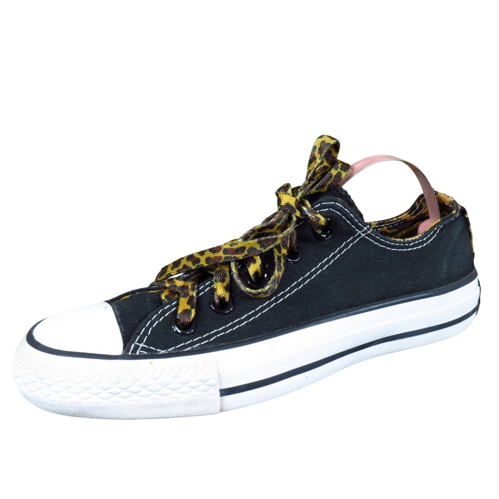 Converse Chuck Taylor All Star‎ Women Casual Shoe Size 5 Black Leopard Fabric